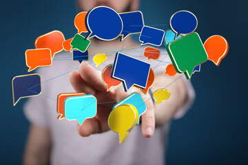 Visual representation of global communication, diverse perspectives, and interconnected dialogue.