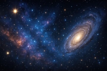 Fototapeta premium Vast galaxy spiral stars cosmos