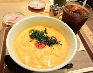 Kishimen noodle soup in Japan