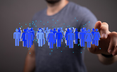 Image of a network, community, connection, teamwork, social media, global village, collaboration,...