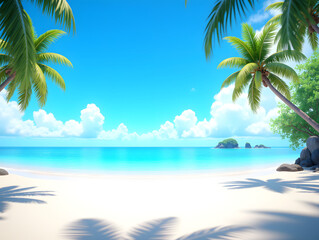 Obraz premium Summer beach Vacation Relaxing vacation Tropical beach close-up scenery background