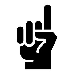 number one hand gesture icon