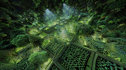 意識の森を彷徨う｜キノコと古代遺跡が共鳴するサイケデリック神話世界4K