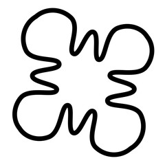 Geometric abstract line art illustration on transparent background