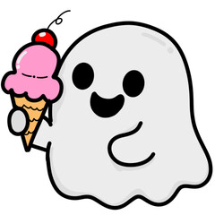 A set of adorable cartoon ghost characters with different expressions and activities. Perfect for worksheets, stickers, or kids’ Halloween materials. Simple line art style, fun and friendly.