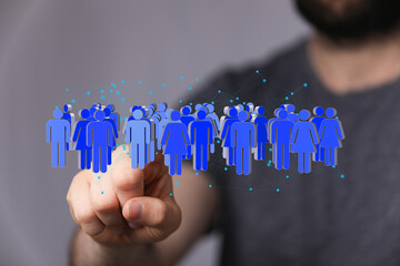 Image depicting a network of people, ideal for social media, networking, and community concepts.