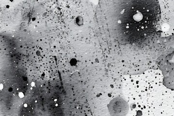 Abstract grayscale ink blot design