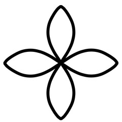 Geometric abstract line art illustration on transparent background