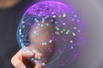 Abstract image of a glowing network sphere, representing global connectivity and data flow.