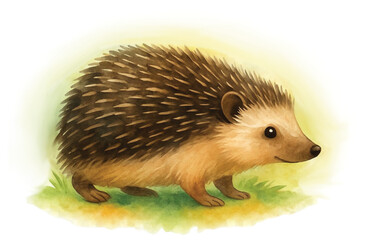Hedgehog watercolor 