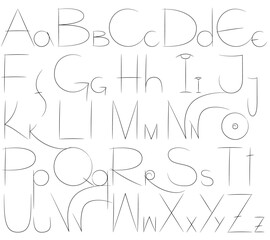 Beautiful Latin Alphabet Cirilic stile, good for invitations, business cards, board meetings etc, semi-handwritten