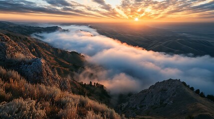 Fototapeta premium sunrise in the mountains