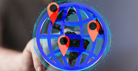 Illustrates global reach, network connections, and worldwide presence.