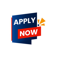 Modern apply now button with dynamic geometric shapes and vibrant colors for calls to action