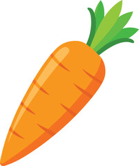 Fresh carrot illustration on a clean white background vibrant and healthy vegetable design element