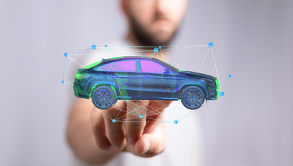 Futuristic car visualization.  Perfect for automotive, technology, and innovation concepts.