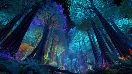 意識の森を彷徨う｜キノコと古代遺跡が共鳴するサイケデリック神話世界 高画質