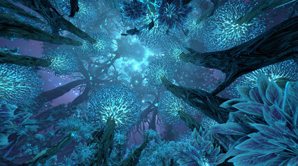 意識の森を彷徨う｜キノコと古代遺跡が共鳴するサイケデリック神話世界 高画質