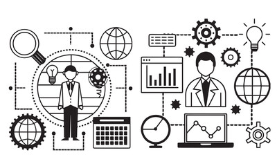 Business and technology  icon .