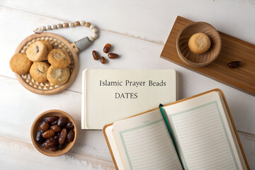 Ramadan Feast Dates, Cookies, and Prayer Beads