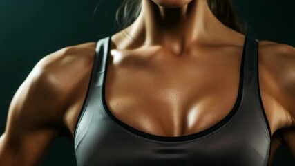 This segment showcases a fitness expert demonstrating muscle definition techniques in a gym environment, focusing on strength-building exercises and proper form for best results