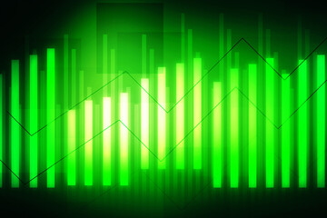 2d illustration Stock market online business concept. business Graph 