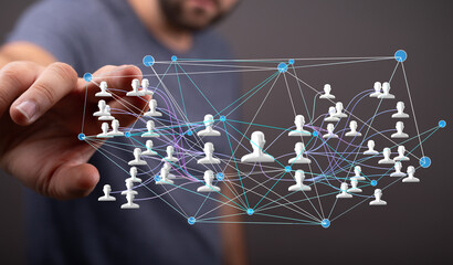 Image of a complex network illustrating global connections and communication.