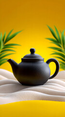 Tea culture health relaxation quiet healing taste life concept illustration
