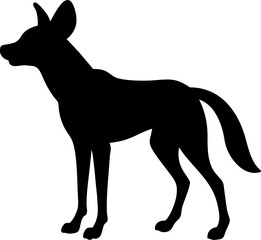 A dynamic vector silhouette illustration of a wild brown kangaroo, capturing the essence of this unique mammal's natural design