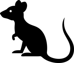 Funny cartoon kangaroo silhouette vector illustration for wild animal art