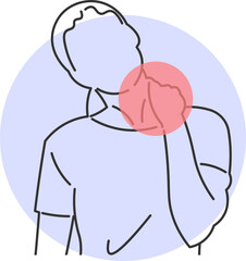 Woman Feeling Neck Pain Due to Accumulated Muscle Tension