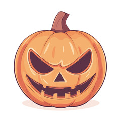 Halloween Mask, 2D isometric flat cartoon vector illustration isolated on white background.
