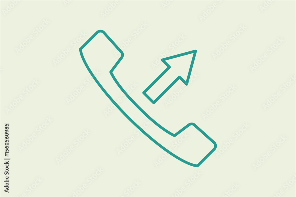 Poster outgoing call icon. icon related to ui elements. suitable for web site, app, user interfaces,element
