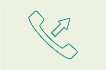 outgoing call icon. icon related to UI elements. suitable for web site, app, user interfaces,element, printable etc. line icon style. simple vector design editable