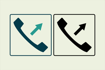 outgoing call icon. icon related to UI elements. suitable for web site, app, user interfaces,element, printable etc. solid icon style. simple vector design editable