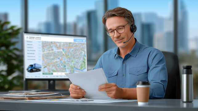 Delivery Fleet Management in Control Room with Dispatcher