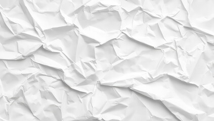 Fototapeta premium Close-up crumpled white paper texture (1)