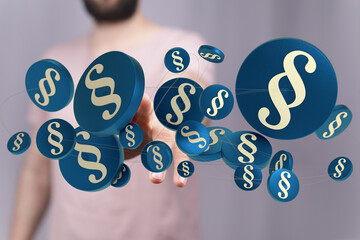 Stock photo of paragraph symbols, representing legal concepts, regulations, and law.