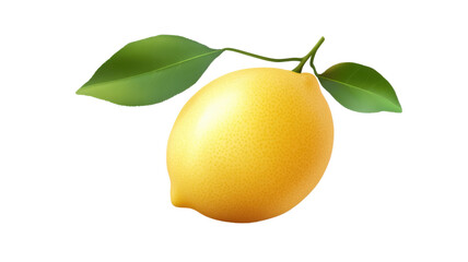 Fresh ripe lemon fruit isolated on white background