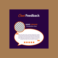 Modern Client Testimonial Design. Minimal Layout Display for Promotion.