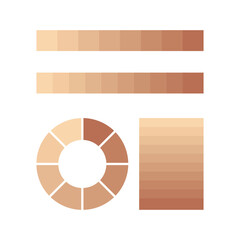 skin tone color palette vector design concept set collection template