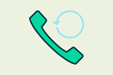 history call icon. icon related to UI elements. suitable for web site, app, user interfaces,element, printable etc. flat line icon style. simple vector design editable