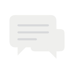 Naklejka premium Clean Gray Speech Bubble Icon Communication Design Element