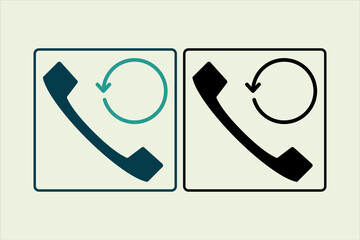 history call icon. icon related to UI elements. suitable for web site, app, user interfaces,element, printable etc. solid icon style. simple vector design editable