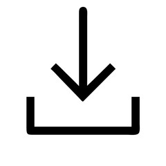 Fototapeta premium Download Arrow Icon Simple, Clean Design