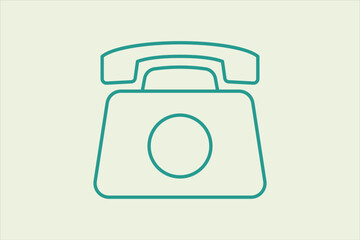 Home telephone icon. icon related to UI elements. suitable for web site, app, user interfaces,element, printable etc. line icon style. simple vector design editable