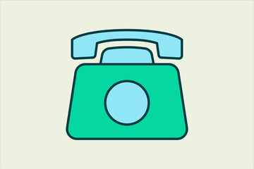 Home telephone icon. icon related to UI elements. suitable for web site, app, user interfaces,element, printable etc. flat line icon style. simple vector design editable