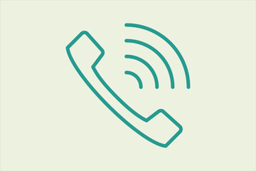 call rings icon. icon related to UI elements. suitable for web site, app, user interfaces,element, printable etc. line icon style. simple vector design editable