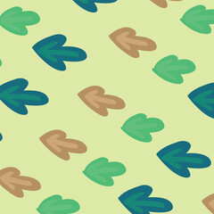 Seamless pattern with cute colorful bushes and grasses in flat style  background with natural elements cartoon texture for fabric wallpaper clothes  Premium Vector