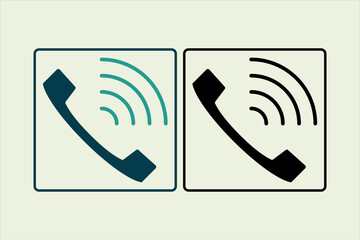 call rings icon. icon related to UI elements. suitable for web site, app, user interfaces,element, printable etc. solid icon style. simple vector design editable